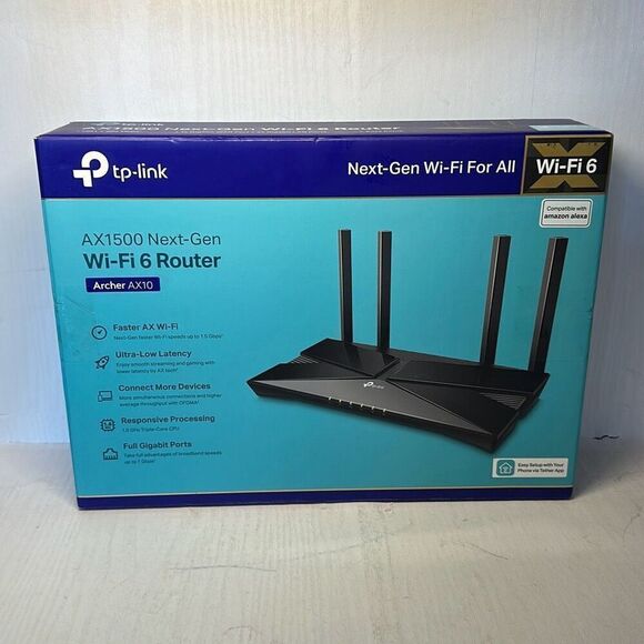 TP-LINK Archer AX10 Dual-Band Wi-Fi 6 Router AX1500 Next Gen - Picture 1 of 11